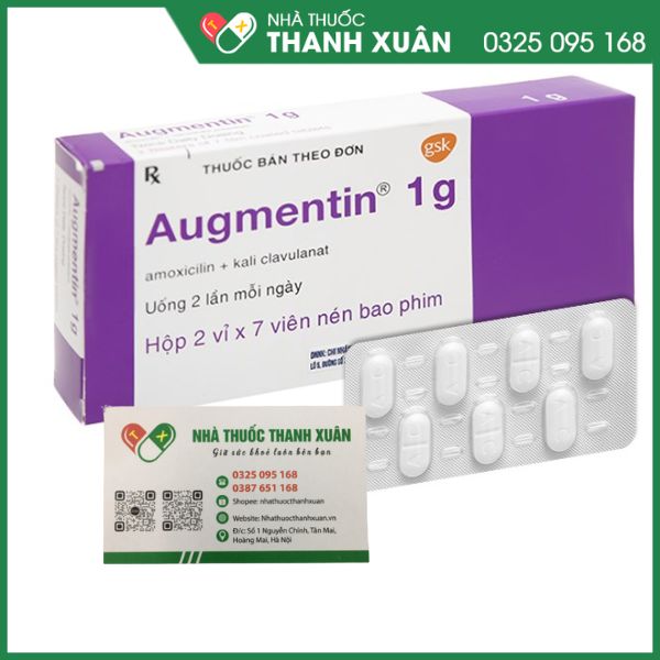 Augmentin 1g điều trị nhiễm khuẩn